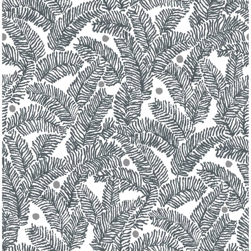 A-Street Prints Athina Grey Fern Wallpaper
