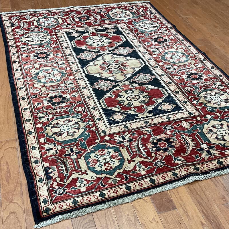 HERAT ORIENTAL Handmade Oushak Wool Rug - 4'1" x 5'8"