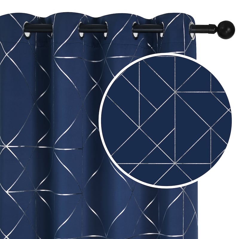 Pattern Curtain, Black Out Curtains for Bedroom Windows 2 Panel