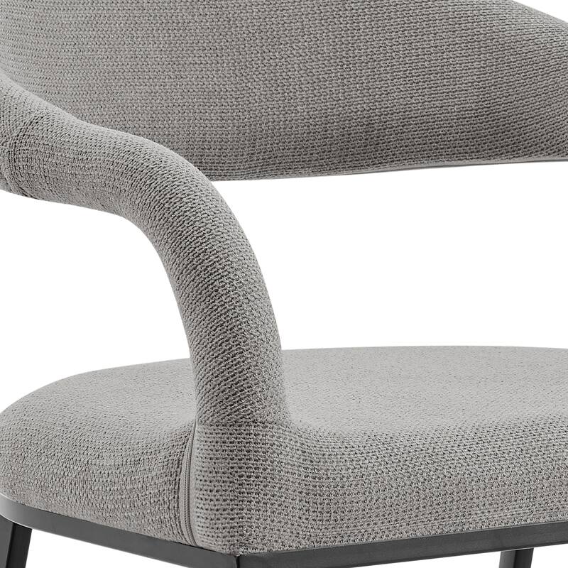 Diaz Morgan 5 Piece Round Glass Dining Table Set with Metal Frame and Upholstered Chairs
