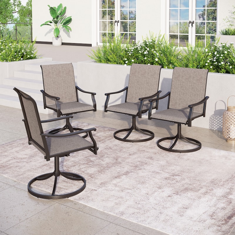 MAISON ARTS 2/4-Piece Patio Dining Chair, High Back Textilene Fabric Padded Armchairs