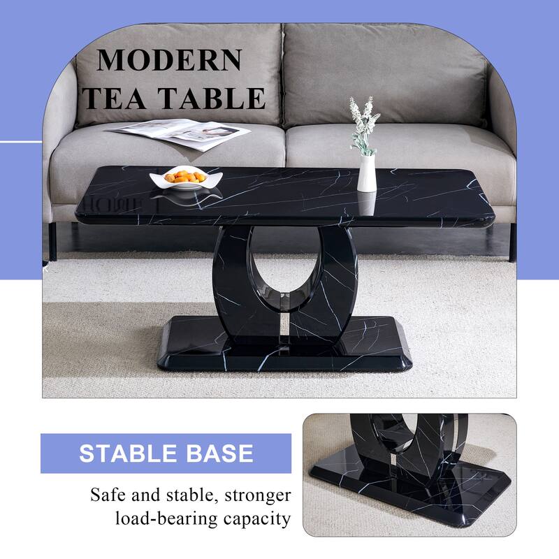 Modern minimalist pattern sticker pattern rectangular coffee table. Add a peaceful and comfortable atmosphere to your home