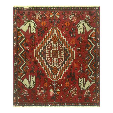 Noori Rug Fine Vintage Distressed Haji Red/Brown Runner - 1'11" x 1'11"