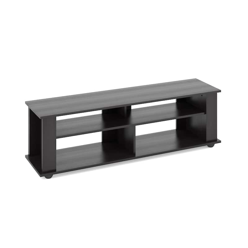 Bakersfield Black Wooden TV Stand, for TVs up to 75"