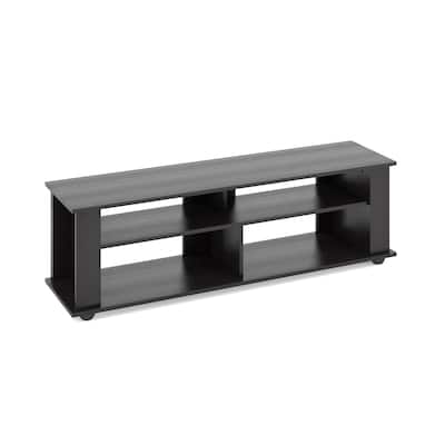 Bakersfield Black Wooden TV Stand, for TVs up to 75"