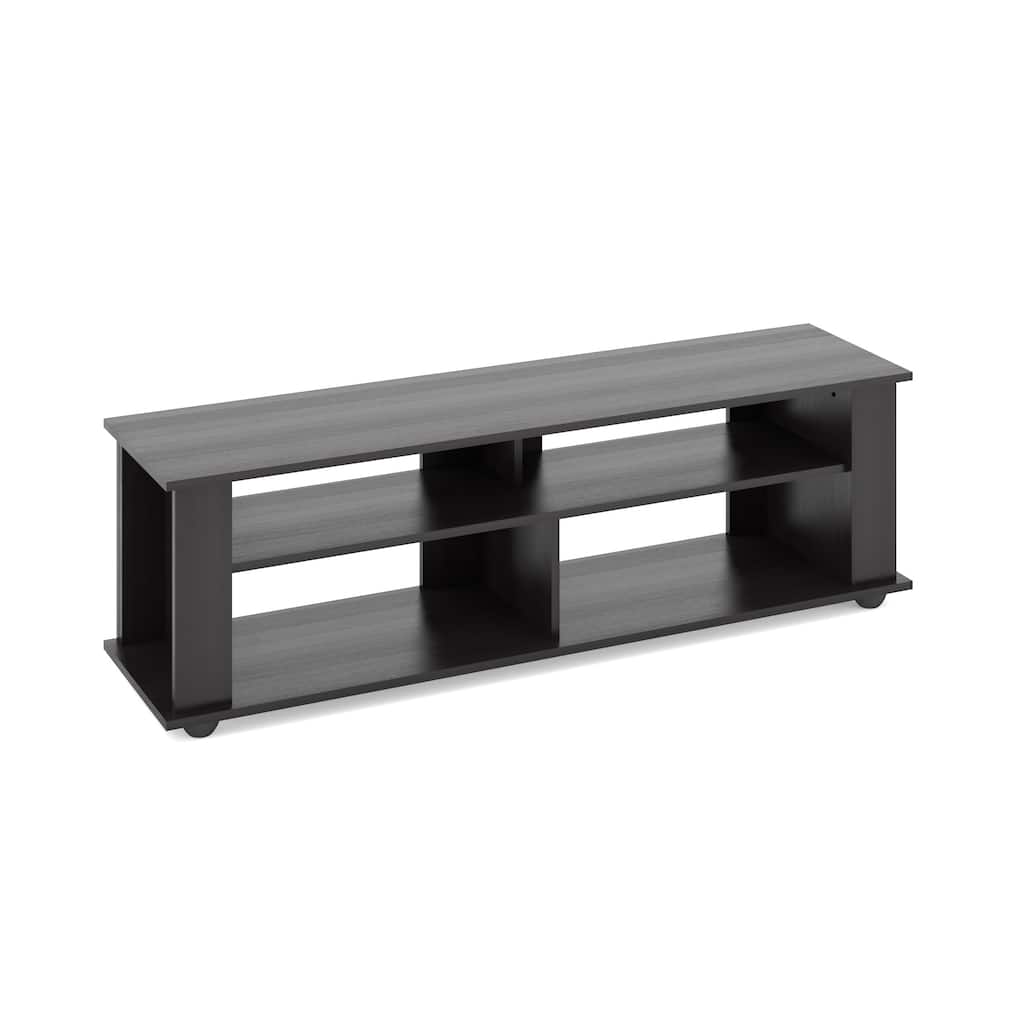 Bakersfield Black Wooden TV Stand, for TVs up to 75"