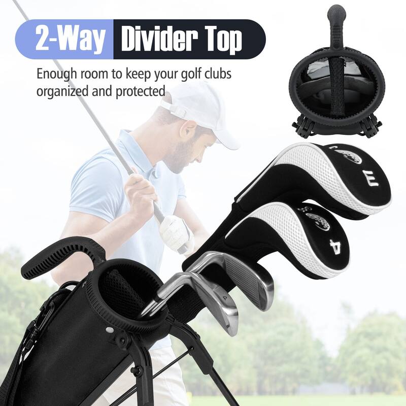 Gymax Lightweight Golf Stand Bag Par 3 & Executive Courses Carry Bag
