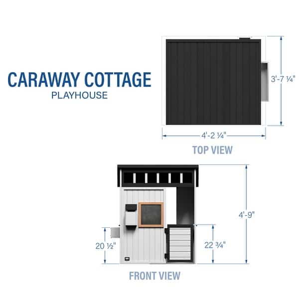 Backyard Discovery Caraway Cottage White Cedar Playhouse, Play Kitchen - 4'2" x 3'7"
