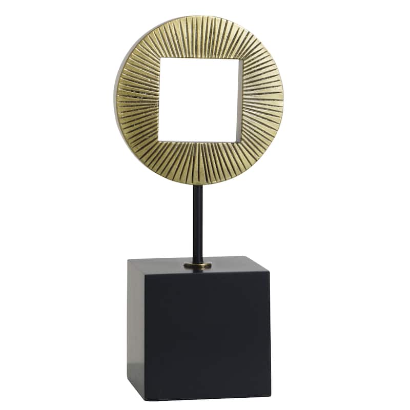 StyleCraft Auric - Tabletop Décor - Norman Wyatt Home - Round Molded Accessory - Auric Gold - Auric Gold