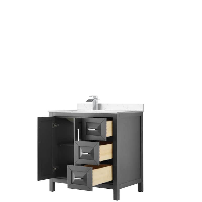 Daria 36-inch Single Vanity, Cultured Marble Top