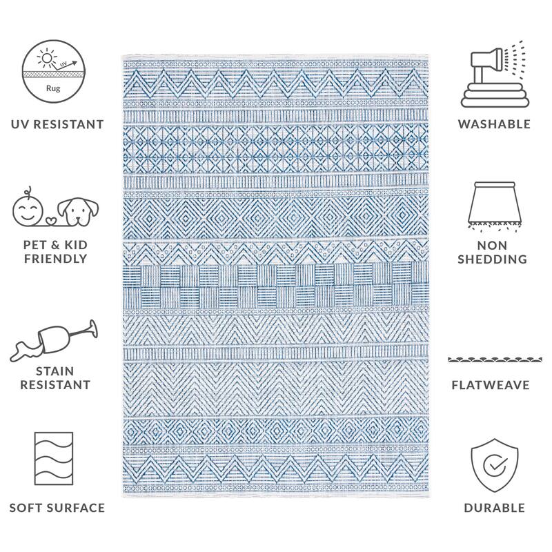 SAFAVIEH Courtyard Rozenn Indoor/ Outdoor Waterproof Patio Backyard Rug