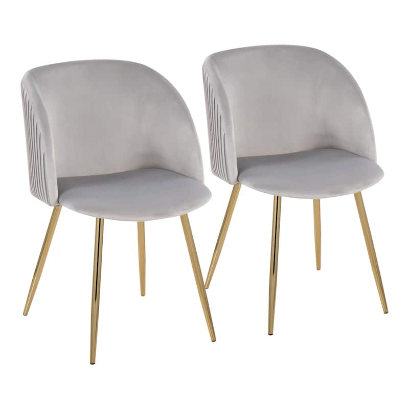 Silver Orchid Harding Pleated Chair - Set of 2