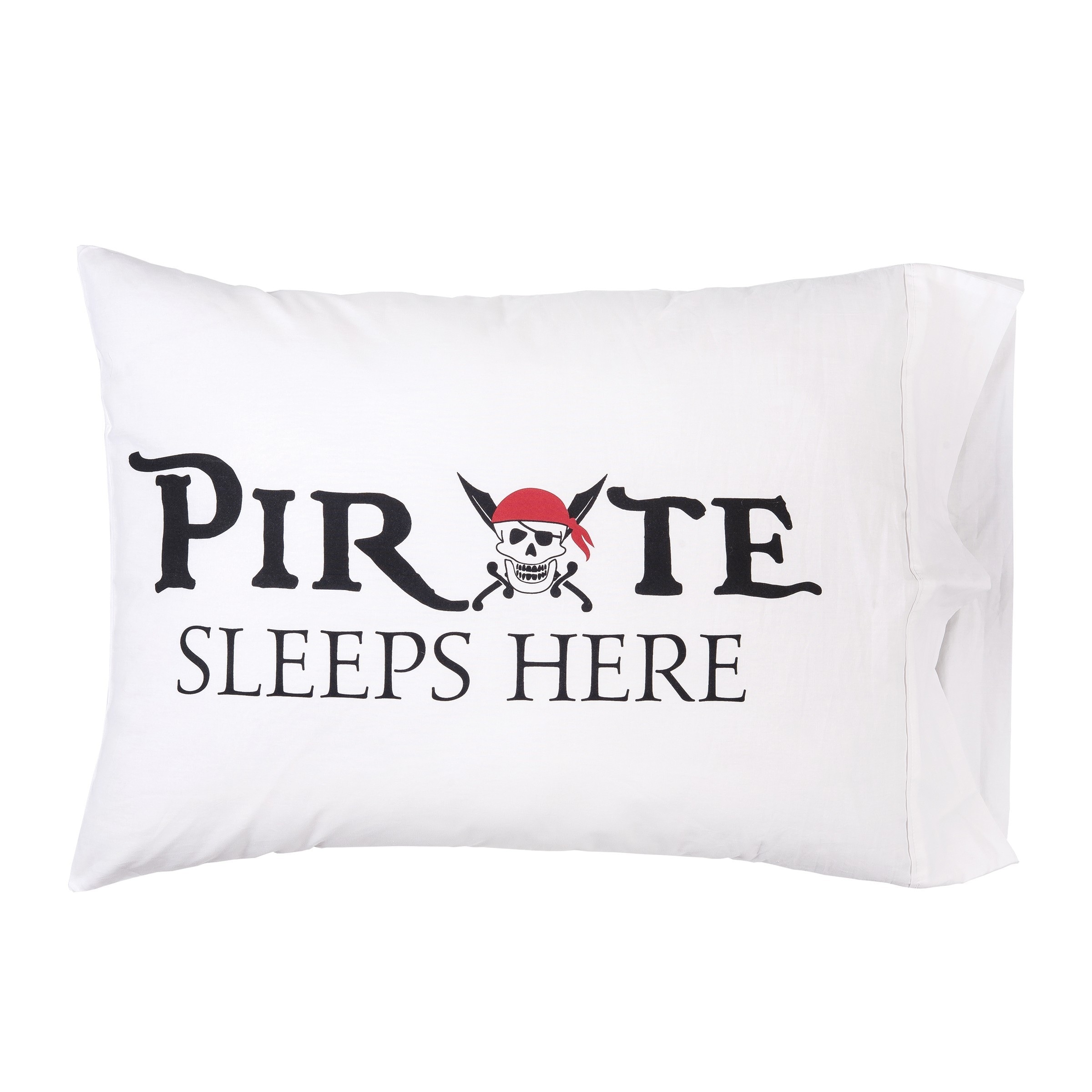 20" x 30" Pirate Sleeps Here Decorative Pillowcase