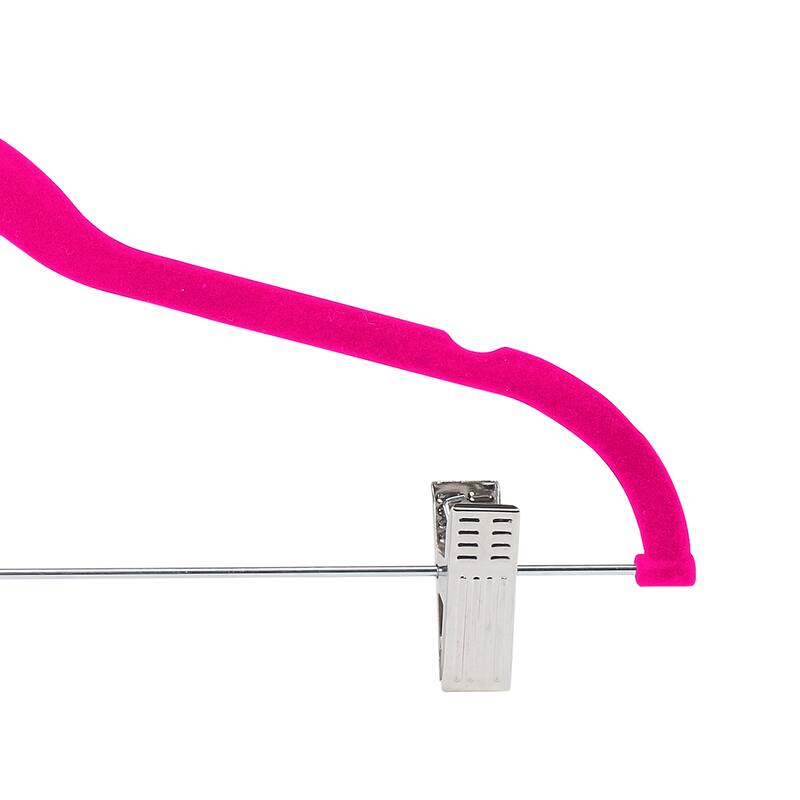 Simplify 24 Pack Velvet Hangers with Clips