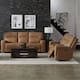 Option Sofa, Love Seat Butternut Leather