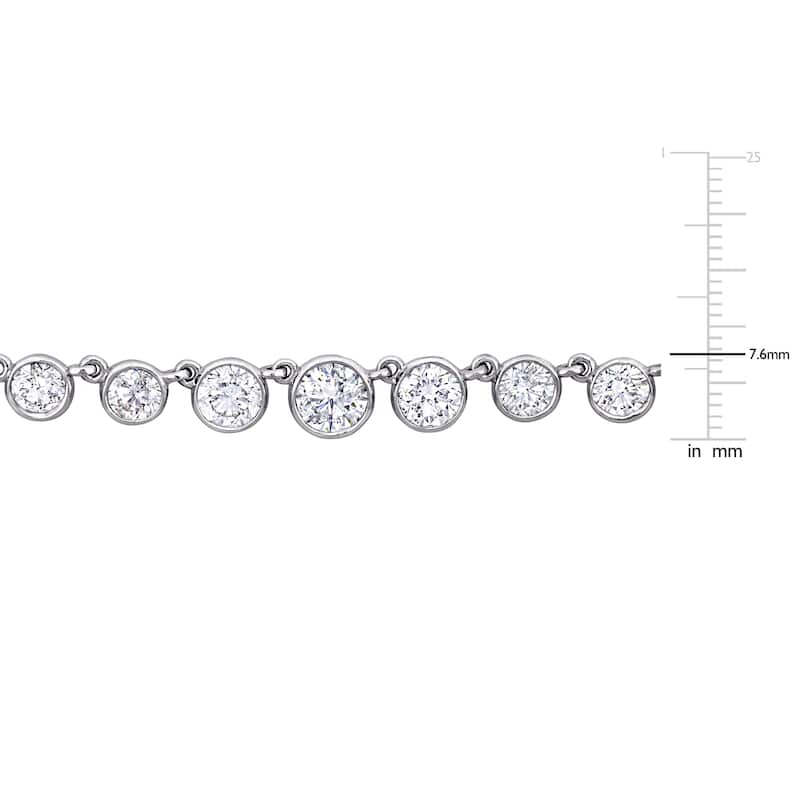 Miadora 14k or 18k White Gold Diamond Necklace 14 or 19 3/4ct TDW
