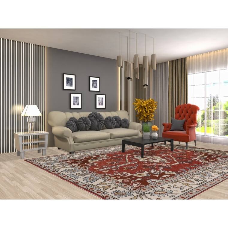 Tabriz Indian Area Rug Handmade Wool Carpet - 7'10"x 10'1"