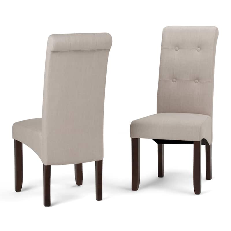 WYNDENHALL Essex Deluxe Tufted Parson Chair (Set of 2) - 18.9"w x 19.3"d x 42.1"h