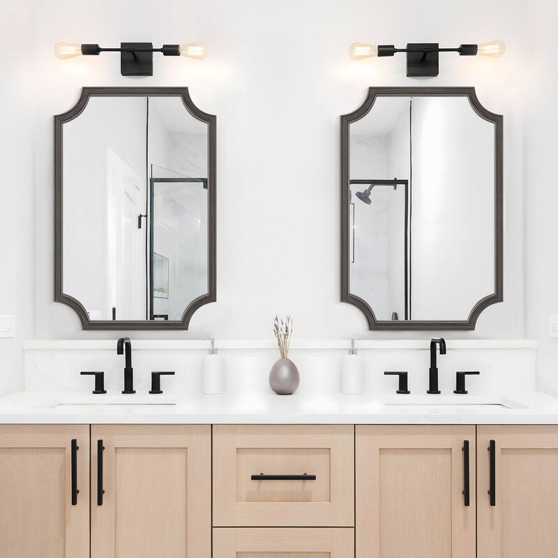 Full Scalloped Corners Arch Square Mirror
