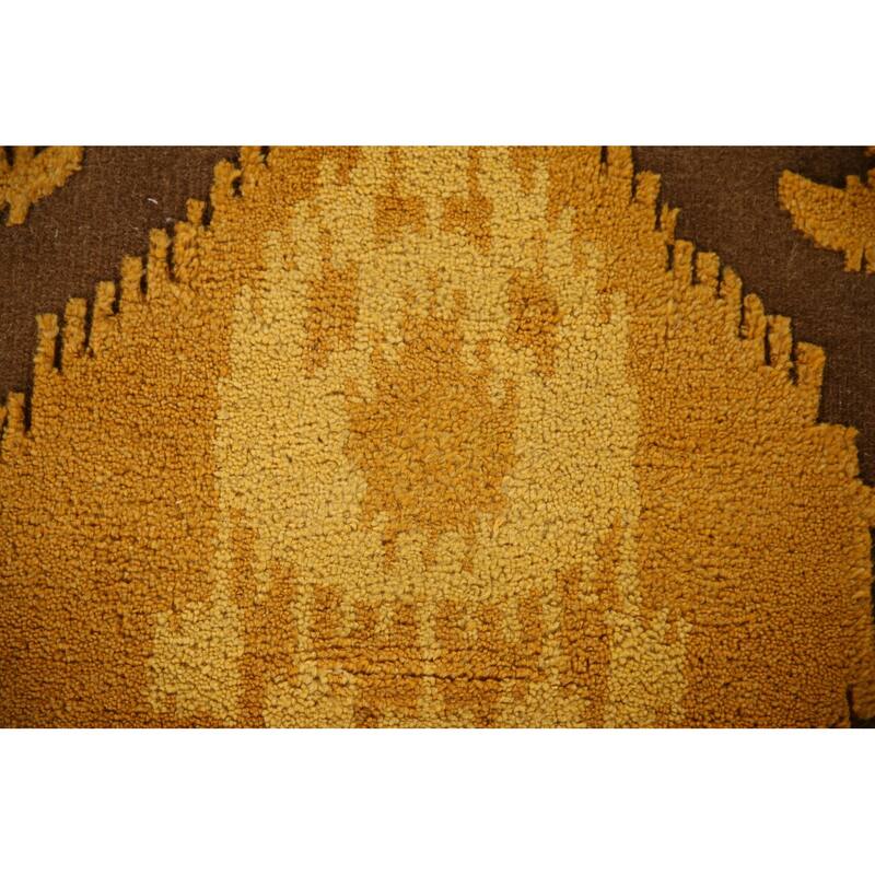 Gold Moroccan Indian Area Rug Hand-Knotted Wool Carpet - 5'0"x 8'0"
