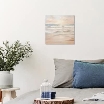 Wynwood Studio Canvas Nature and Landscape Soft wet sand Brown and Tan Nautical & Coastal Wall Art Canvas Print