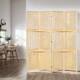 4-Panel Folding Room Divider,6 Ft Freestanding Bamboo Screen Panel ...