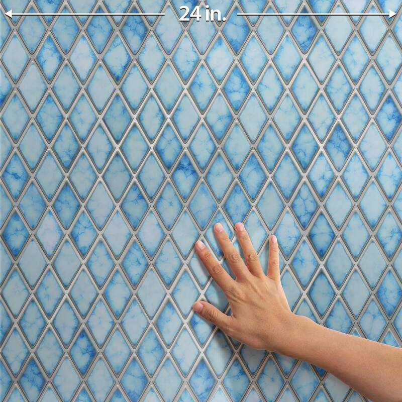 Merola Tile Hudson Kite Marine 10-1/8" x 11-3/4" Porcelain Mosaic Floor and Wall Tile