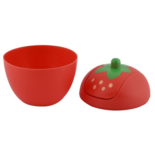Shop Kitchen Plastic Strawberry Shaped Trash Garbage Seedcase