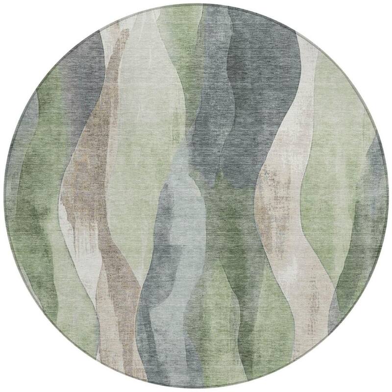 HomeRoots Abstract Transitional Rectangle Outdoor Rug