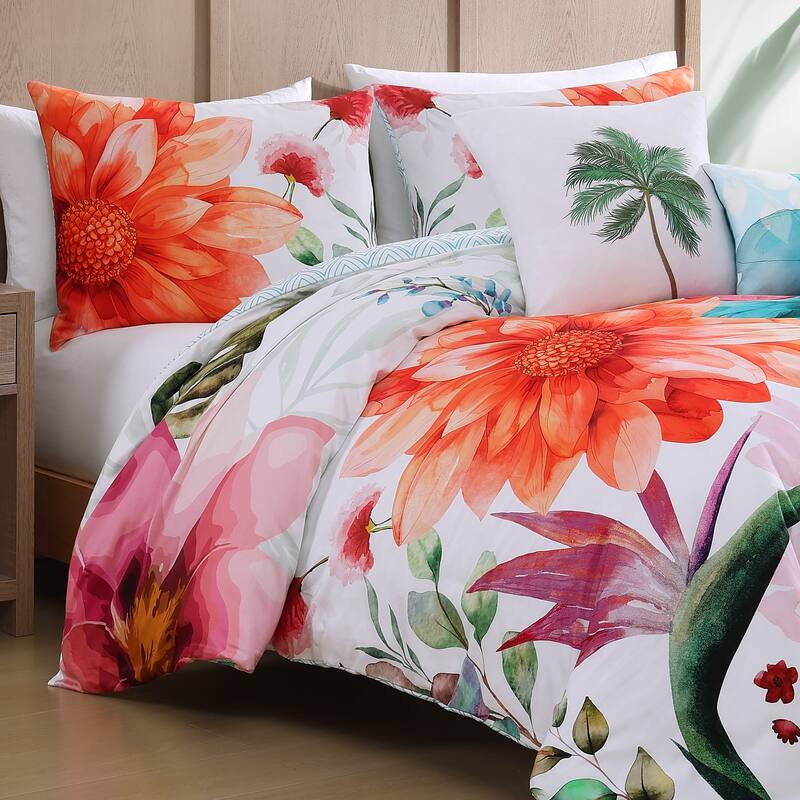 Bebejan Eden's Embrace 100% Cotton Sateen 5 Piece Reversible Comforter Set