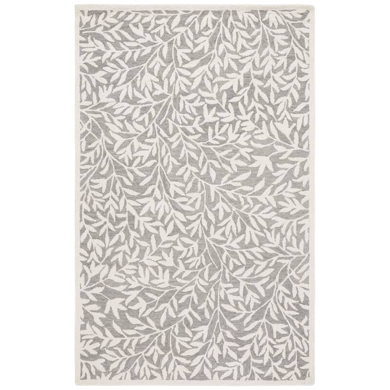 Martha Stewart Handmade Gjurga Contemporary Wool Rug. - 4' x 6' - Grey/Ivory