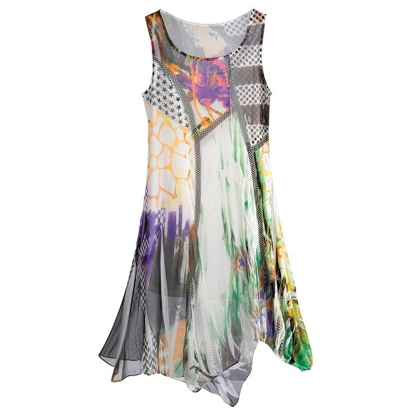 Women S Mixed Mania Dress Colorful Abstract Print Sleeveless 41 Long