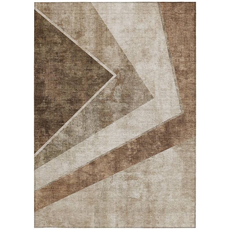 HomeRoots Geometric Transitional Rectangle Outdoor Rug
