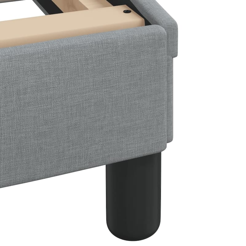 vidaXL Bed Frame without Mattress "Hvar" Light Gray Fabric