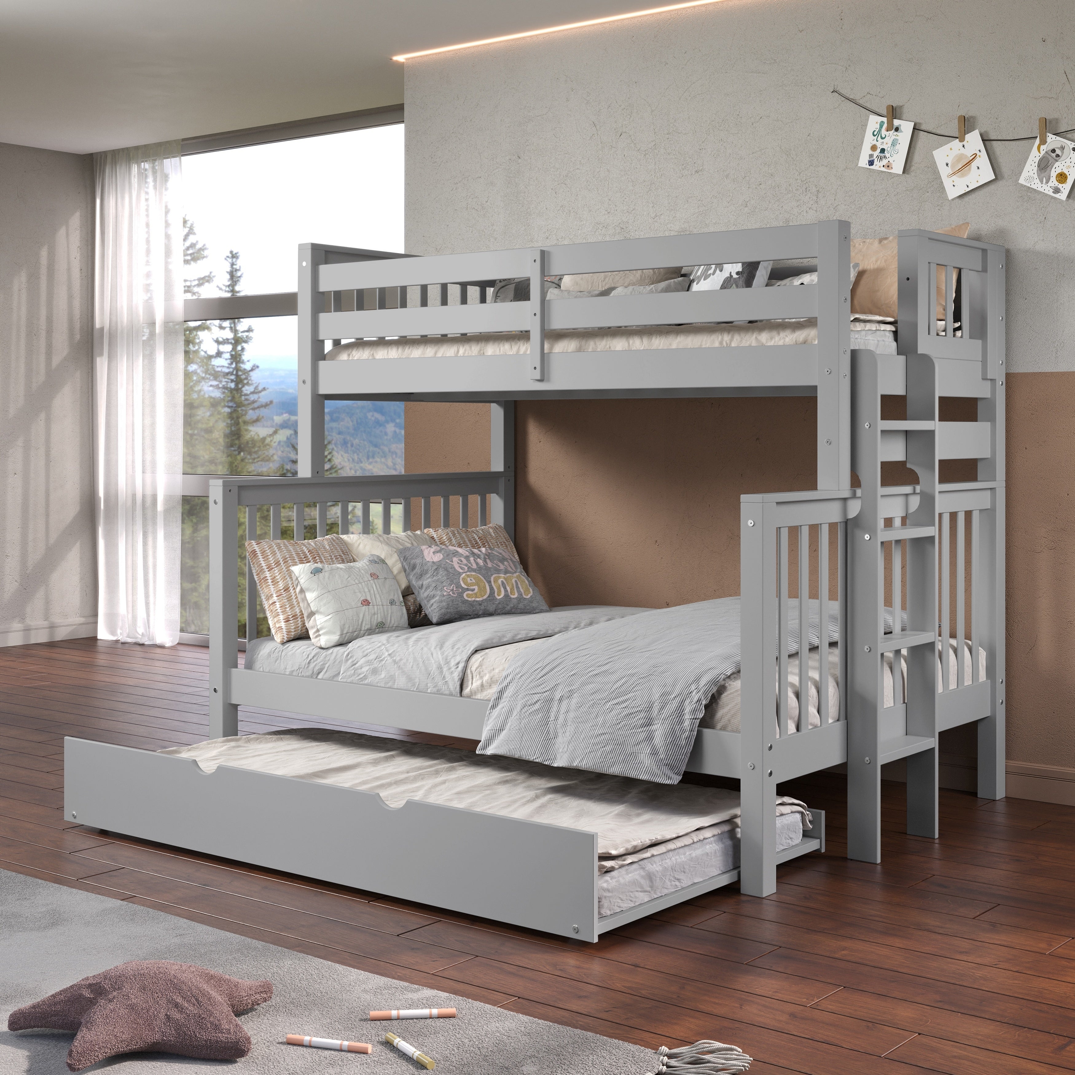 Taylor & Olive Trillium Twin over Full Bunk Bed Ladder, Twin Trundle