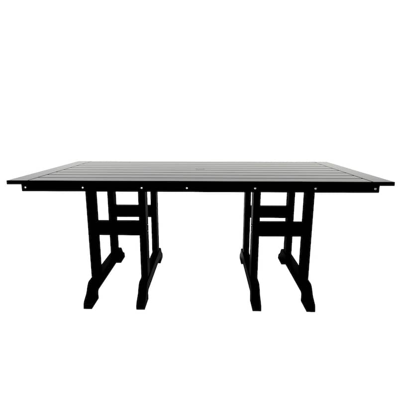 Altura 6-Piece Rectangular Poly Eco-Friendly All Weather Outdoor Dining Set with Bench