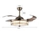 preview thumbnail 4 of 7, 42'' 4 Retractable Blades Copper Gold LED Ceiling Fan with Remote - 42 inches