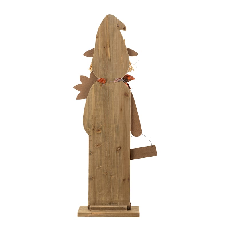 Glitzhome 36"H Fall Solid Wood Scarecrow Porch Decor(KD) - 36''H