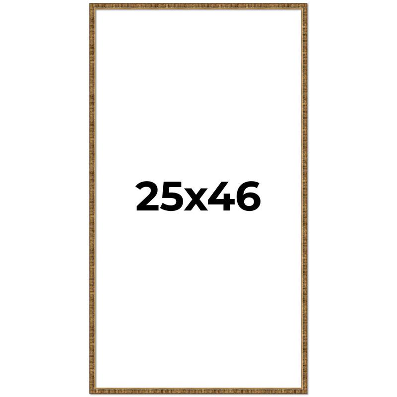 25x46 Frame Gold Picture Frame - Complete Modern Photo Frame Includes