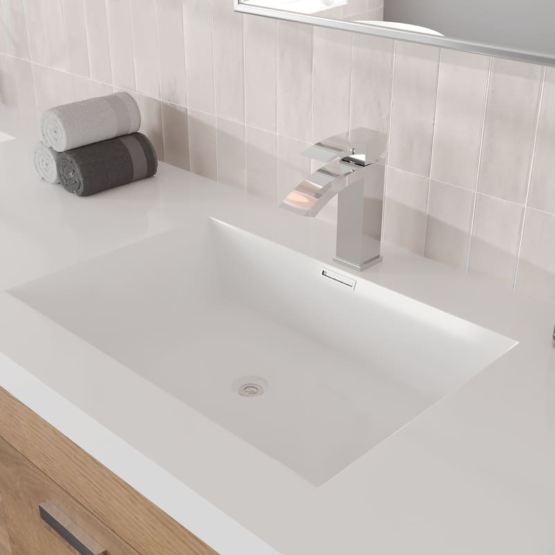Lugano 72"W Wall Mount Bath Vanity with Acrylic Top & Integrated Sinks