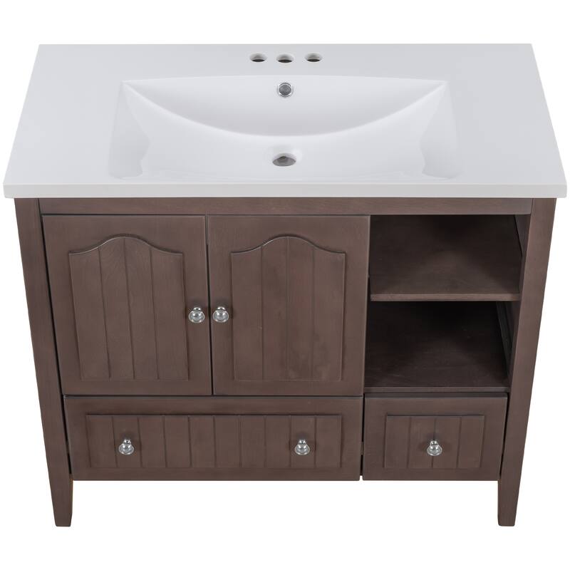 36" Bathroom Vanity with Solid Wood Frame