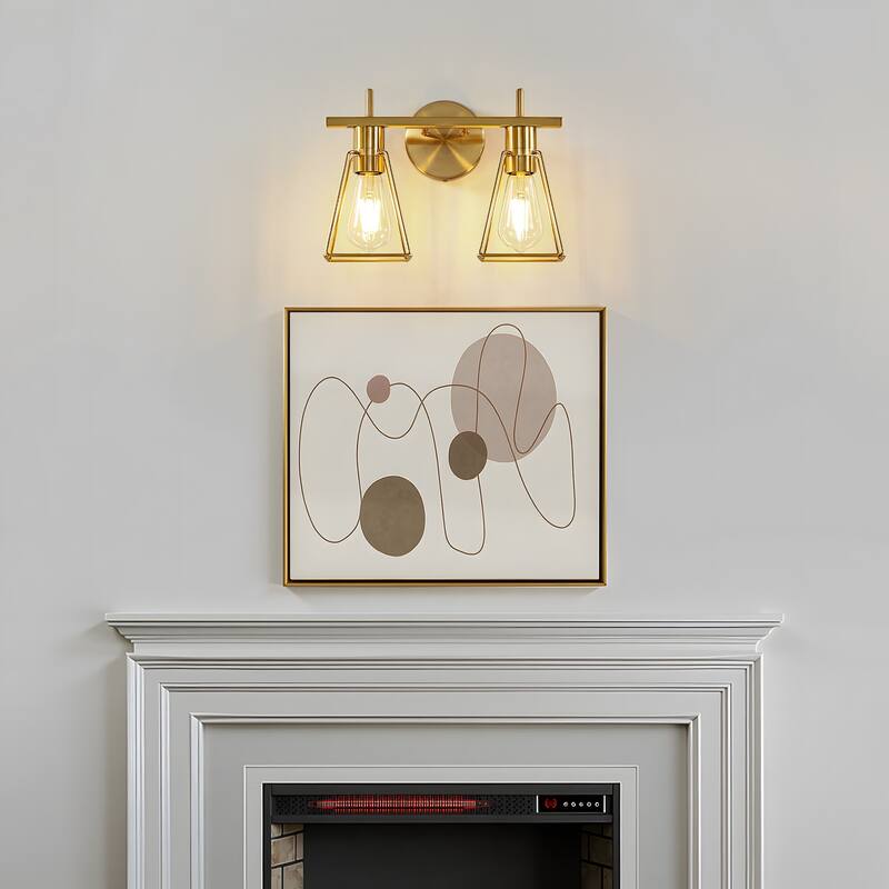 2&3 - Light Dimmable Modern Bathroom Vanity Light with Metal Frame