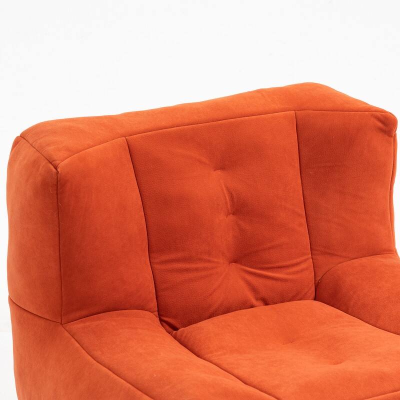 Fluffy Bean Bag Beanbag Chair with Memory Foam and Footrest