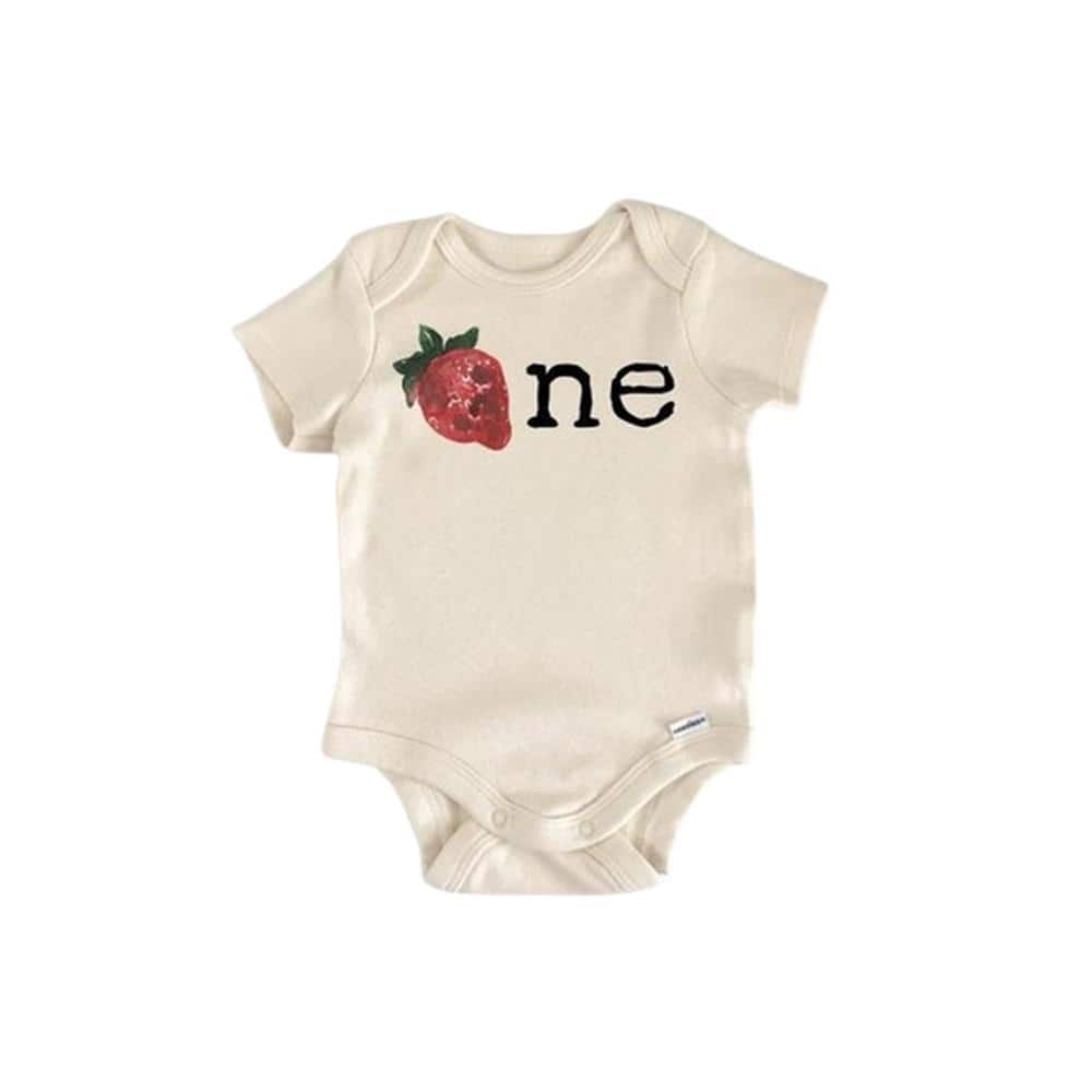 Strawberry First Birthday Fruit - Baby Boy Girl Clothes Infant Bodysuit Funny Cute