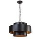 preview thumbnail 4 of 6, Uttermost Youngstown Dark Bronze 4 Light Pendant - 15H x 20 Dia in.