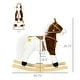 preview thumbnail 37 of 38, Kids Plush Rocking Horse with Authentic Neigh Sounds, Saddle, and Stirrup for 3-8 Years Old - Comfortable Velvet Fabric