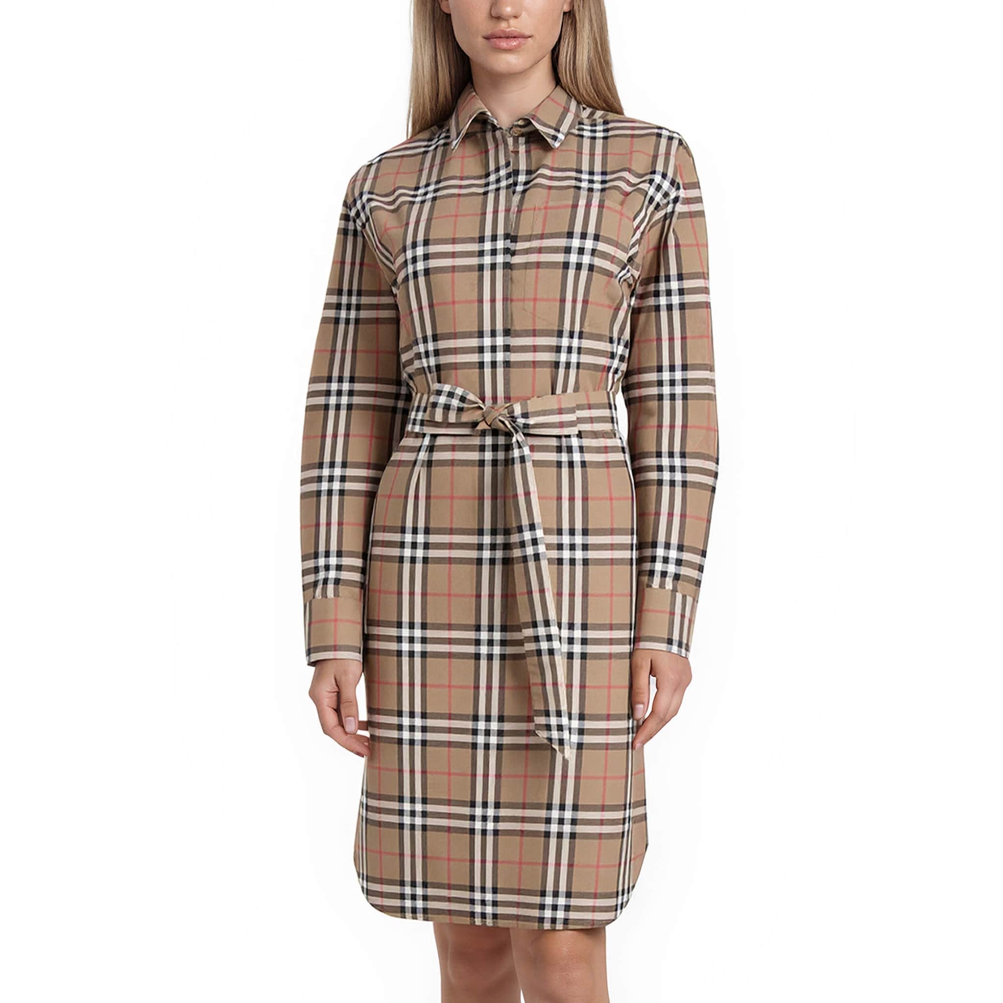 Burberry Ivonne Check Mid-Length Dress