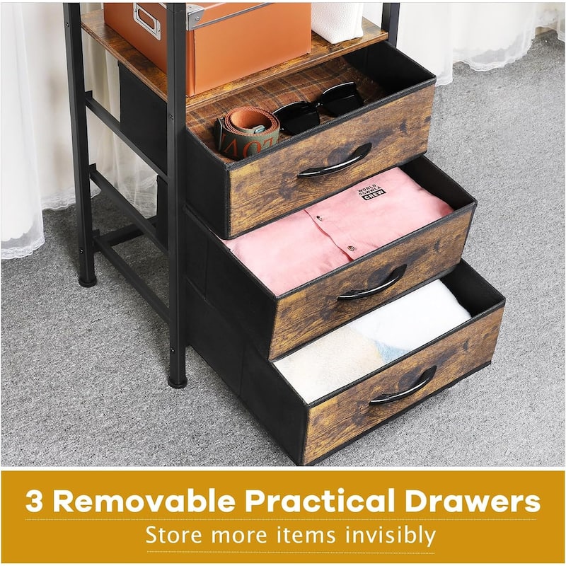 Clothing Rack with Drawers