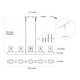 preview thumbnail 10 of 9, The Gray Barn Modern Farmhouse Linear Wood 5-Light Island Pendant Lights - L42.9"xW4.7"xH7.5"