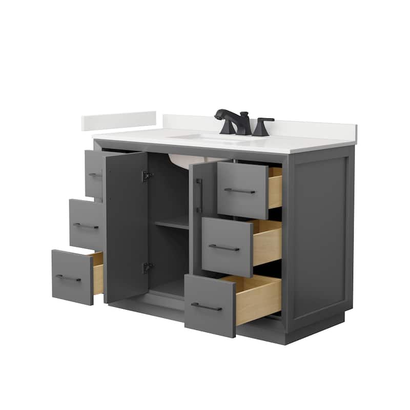 Wyndham Collection WCF414148S-QTZ-US3MXX Strada 48" Free Standing